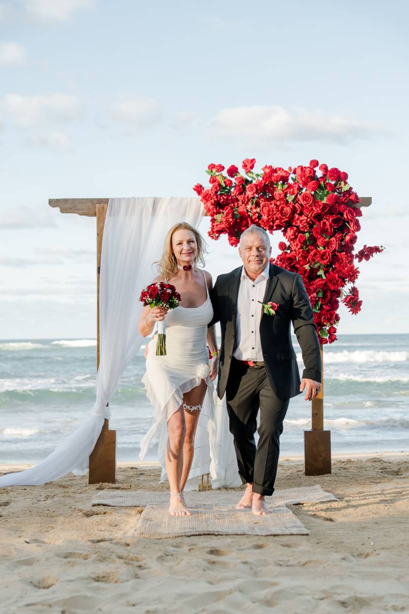 Couple on the beach in punta cana
