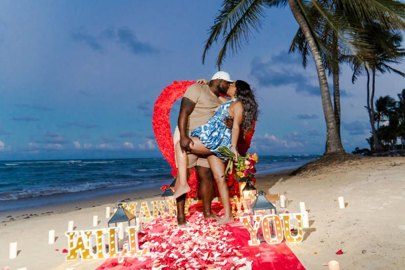 Luxury romantic proposal dinner in Punta Cana